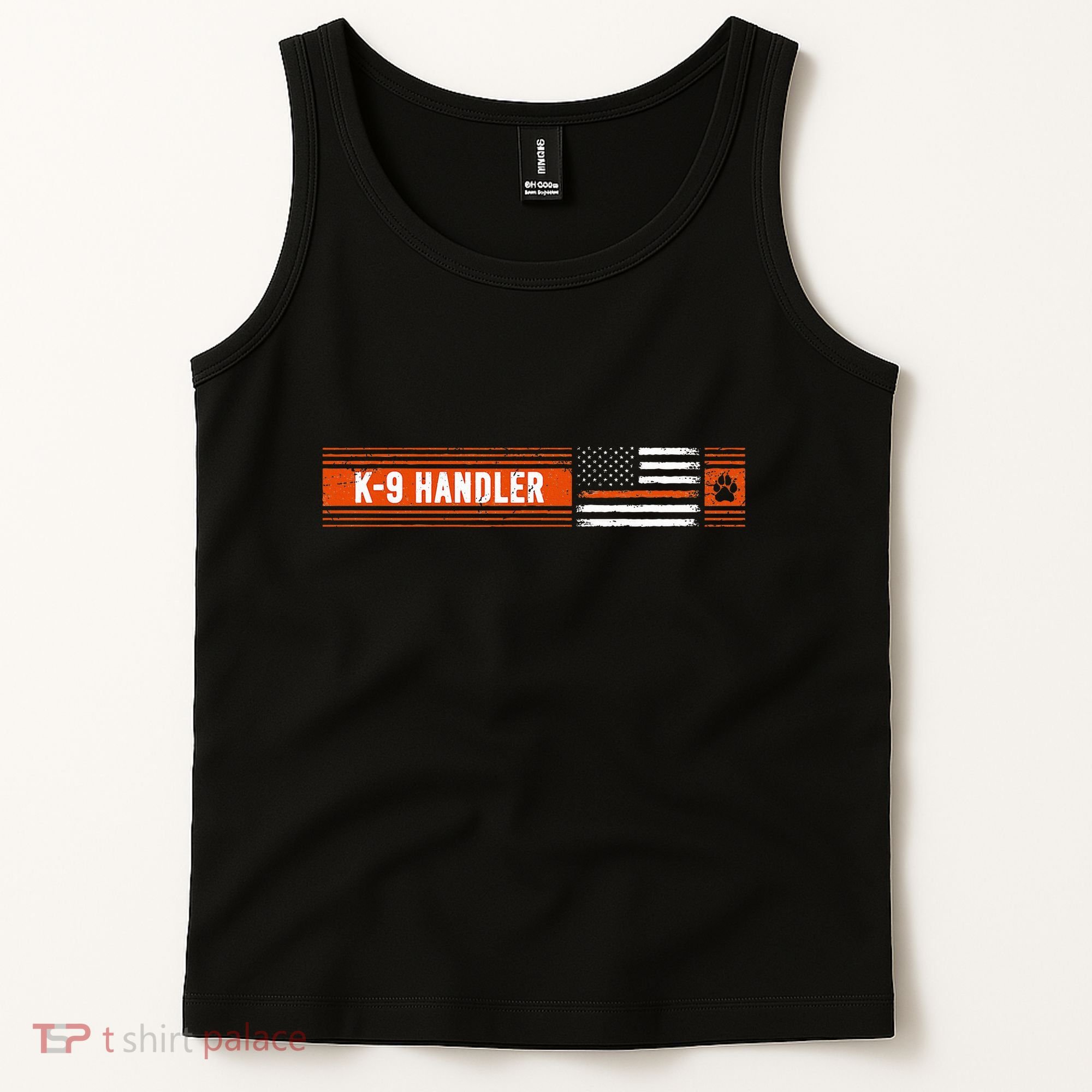 K 9 Handler Search & Rescue Thin Orange Line Flag K9 Unit Tank Top