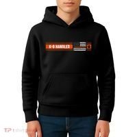 K 9 Handler Search & Rescue Thin Orange Line Flag K9 Unit Kids Hoodie thumb 4