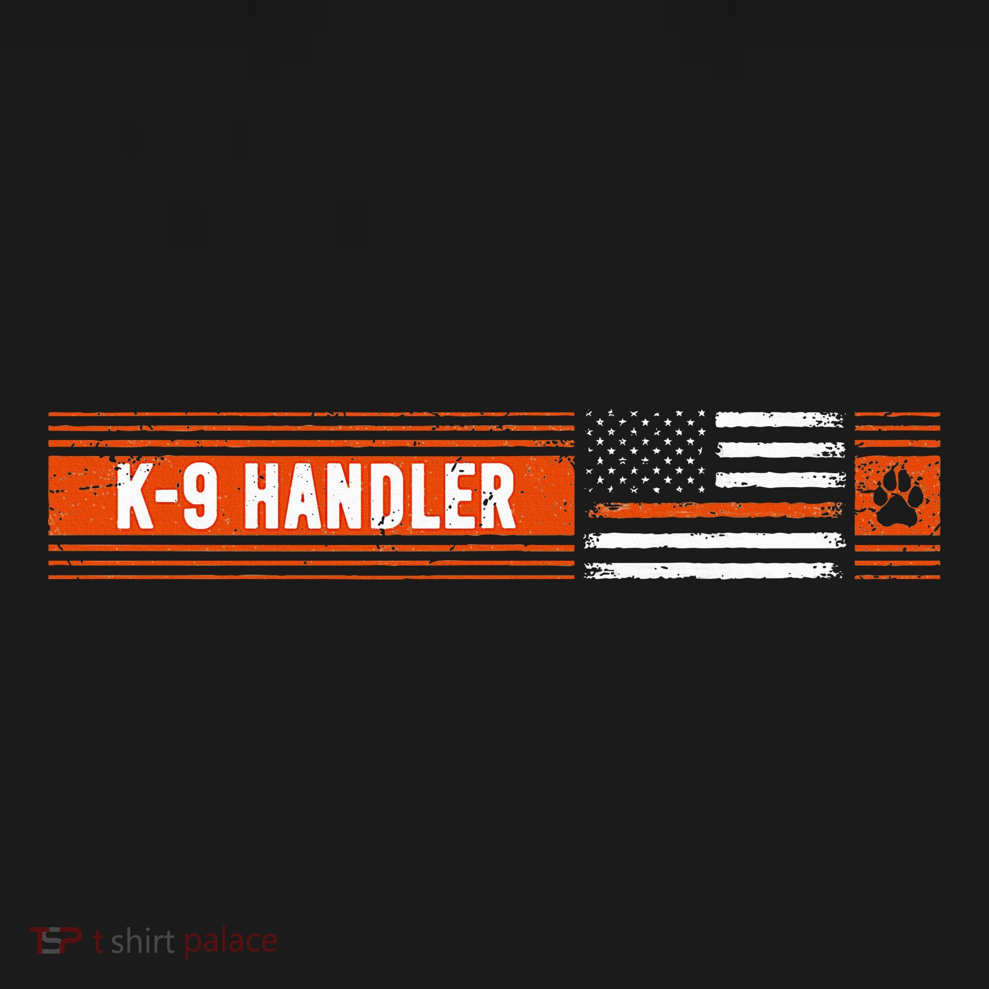 K 9 Handler Search & Rescue Thin Orange Line Flag K9 Unit Kids T-Shirt