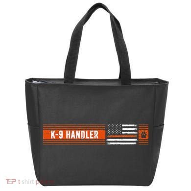 K 9 Handler Search & Rescue Thin Orange Line Flag K9 Unit Tote Bag