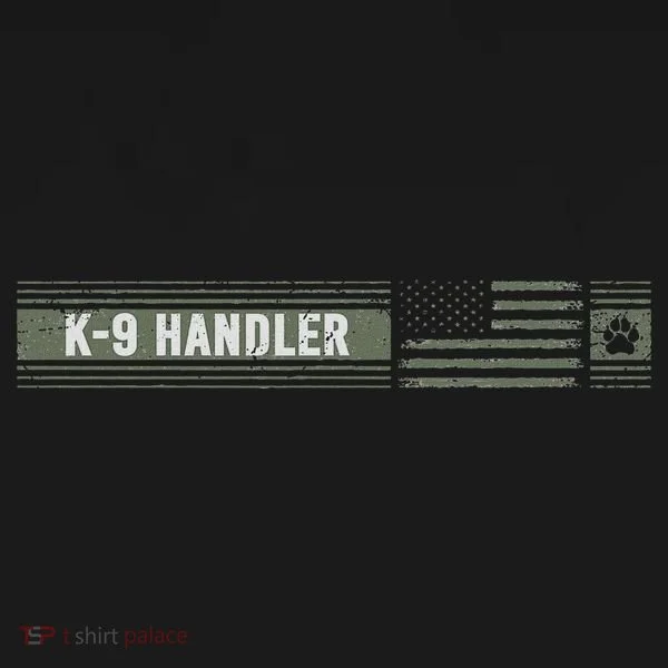 K 9 Handler K9 Unit Gift Distressed American Flag Hoodie