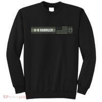 K 9 Handler K9 Unit Gift Distressed American Flag Sweatshirt thumb 0