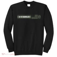 K 9 Handler K9 Unit Gift Distressed American Flag Sweatshirt thumb 0
