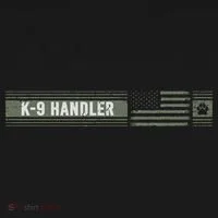 K 9 Handler K9 Unit Gift Distressed American Flag Sweatshirt thumb 3