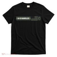 K 9 Handler K9 Unit Gift Distressed American Flag T-Shirt thumb 0
