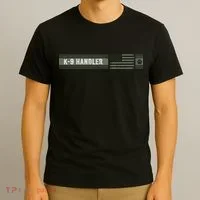 K 9 Handler K9 Unit Gift Distressed American Flag T-Shirt thumb 3