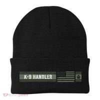 K 9 Handler K9 Unit Gift Distressed American Flag Beanie thumb 0