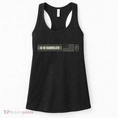 K 9 Handler K9 Unit Gift Distressed American Flag Women's Tank Top