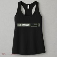 K 9 Handler K9 Unit Gift Distressed American Flag Women's Tank Top thumb 3