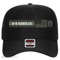 K 9 Handler K9 Unit Gift Distressed American Flag Hat thumb 0