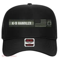 K 9 Handler K9 Unit Gift Distressed American Flag Hat thumb 0