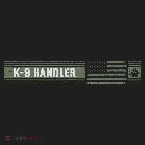 K 9 Handler K9 Unit Gift Distressed American Flag Hat