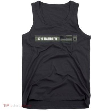 K 9 Handler K9 Unit Gift Distressed American Flag Tank Top