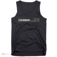 K 9 Handler K9 Unit Gift Distressed American Flag Tank Top thumb 0