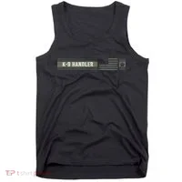 K 9 Handler K9 Unit Gift Distressed American Flag Tank Top thumb 0