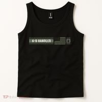 K 9 Handler K9 Unit Gift Distressed American Flag Tank Top thumb 2