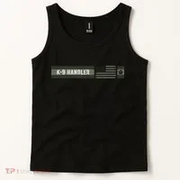 K 9 Handler K9 Unit Gift Distressed American Flag Tank Top thumb 2