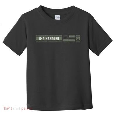 K 9 Handler K9 Unit Gift Distressed American Flag Toddler T-Shirt