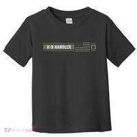 K 9 Handler K9 Unit Gift Distressed American Flag Toddler T-Shirt thumb 0