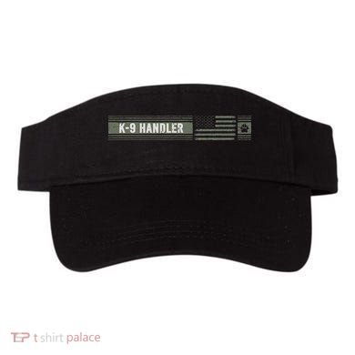 K 9 Handler K9 Unit Gift Distressed American Flag Visor