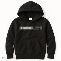 K 9 Handler K9 Unit Gift Distressed American Flag Kids Hoodie thumb 0