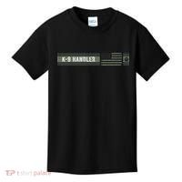 K 9 Handler K9 Unit Gift Distressed American Flag Kids T-Shirt thumb 0