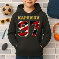 KAPRIZOV 97 Wild The Thrill Minnesota Pro Ice Hockey Kids Hoodie thumb 2