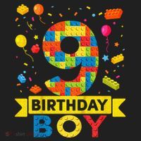 Kids 9 Year Old Building Blocks 9th Birthday Boy Beanie thumb 2