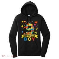 Kids 9 Year Old Building Blocks 9th Birthday Boy Women's Hoodie thumb 0