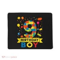 Kids 9 Year Old Building Blocks 9th Birthday Boy Mousepad thumb 0