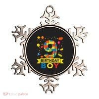 Kids 9 Year Old Building Blocks 9th Birthday Boy Ornament thumb 0