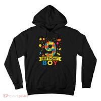 Kids 9 Year Old Building Blocks 9th Birthday Boy Tall Hoodie thumb 0