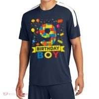 Kids 9 Year Old Building Blocks 9th Birthday Boy Sport-Tek Competitor United Soccer Jersey thumb 0