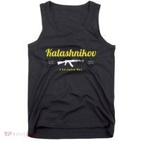 Kalashnikov Ak 47 Rifle Weapon Russia Ussr Cccp Gun Lover Tank Top thumb 0