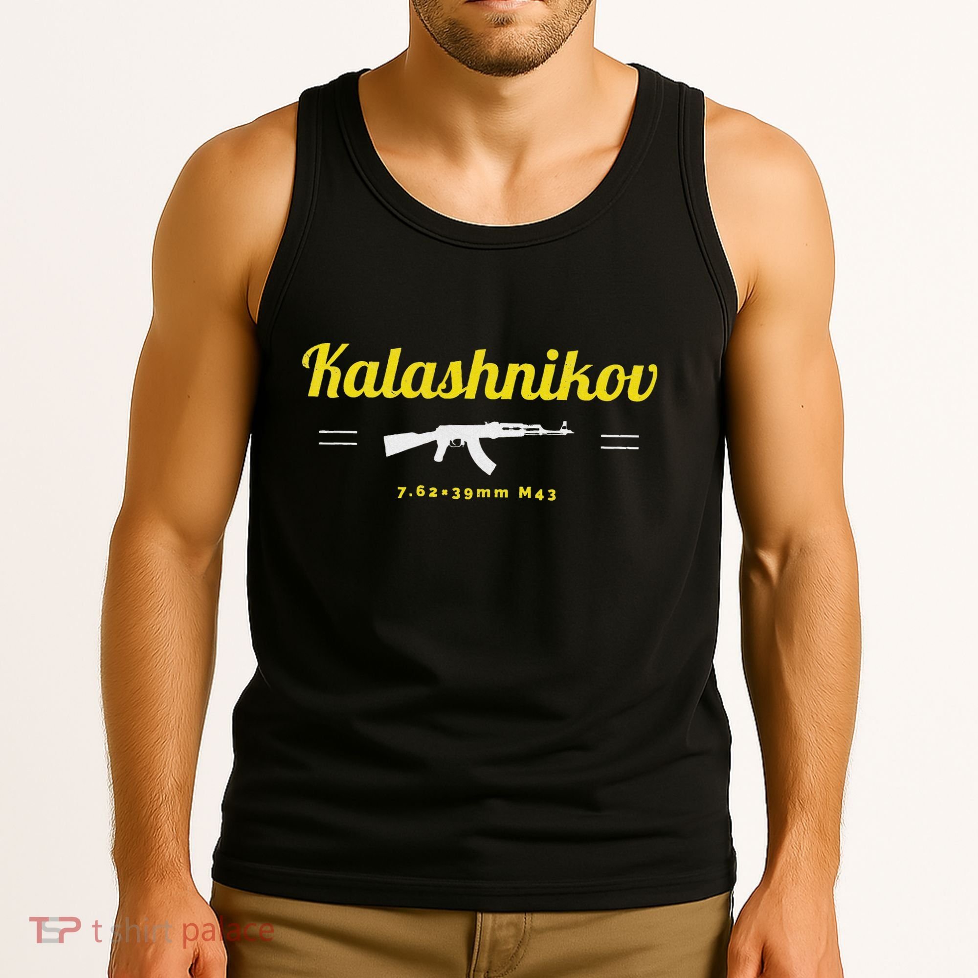 Kalashnikov Ak 47 Rifle Weapon Russia Ussr Cccp Gun Lover Tank Top