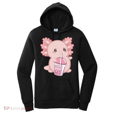 Kawaii Anime Axolotl Drinking Boba Bubble Tea Cute Japanese Women's Hoodie