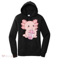 Kawaii Anime Axolotl Drinking Boba Bubble Tea Cute Japanese Women's Hoodie thumb 0