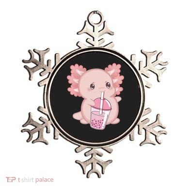 Kawaii Anime Axolotl Drinking Boba Bubble Tea Cute Japanese Ornament