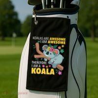 Koalas Are Awesome Funny Koala Bear Enthusiast Humor Outfit Golf Towel thumb 2