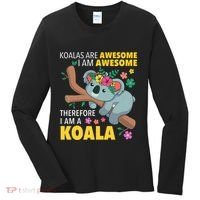 Koalas Are Awesome Funny Koala Bear Enthusiast Humor Outfit Women's Long Sleeve Shirt thumb 0