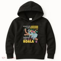 Koalas Are Awesome Funny Koala Bear Enthusiast Humor Outfit Kids Hoodie thumb 0