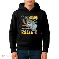 Koalas Are Awesome Funny Koala Bear Enthusiast Humor Outfit Kids Hoodie thumb 4