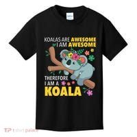 Koalas Are Awesome Funny Koala Bear Enthusiast Humor Outfit Kids T-Shirt thumb 0