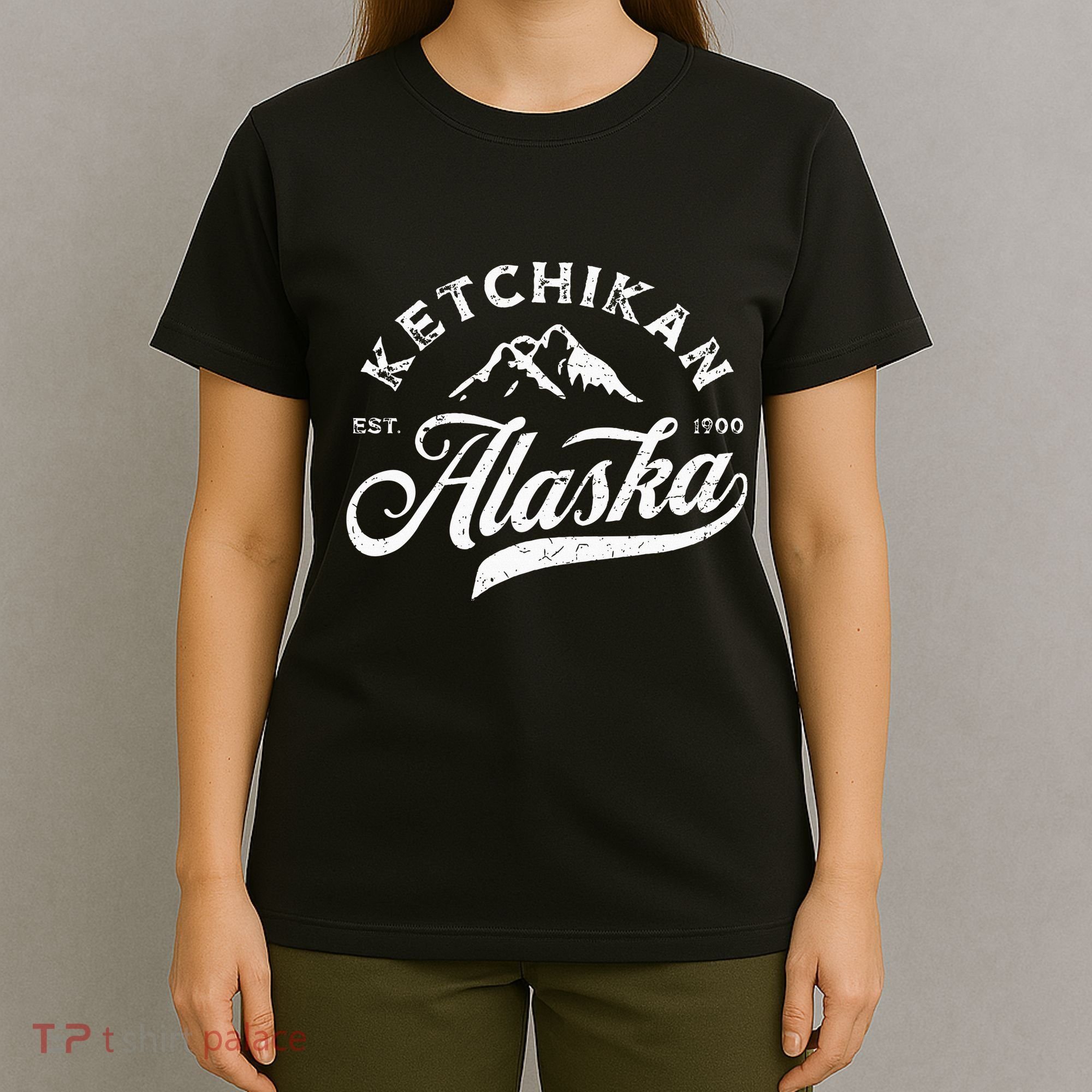 Ketchikan Alaska Ak Mountains Vintage Vacation Souvenir T-Shirt