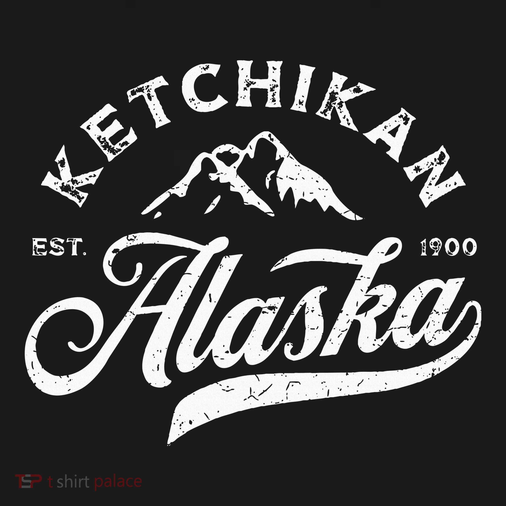 Ketchikan Alaska Ak Mountains Vintage Vacation Souvenir T-Shirt