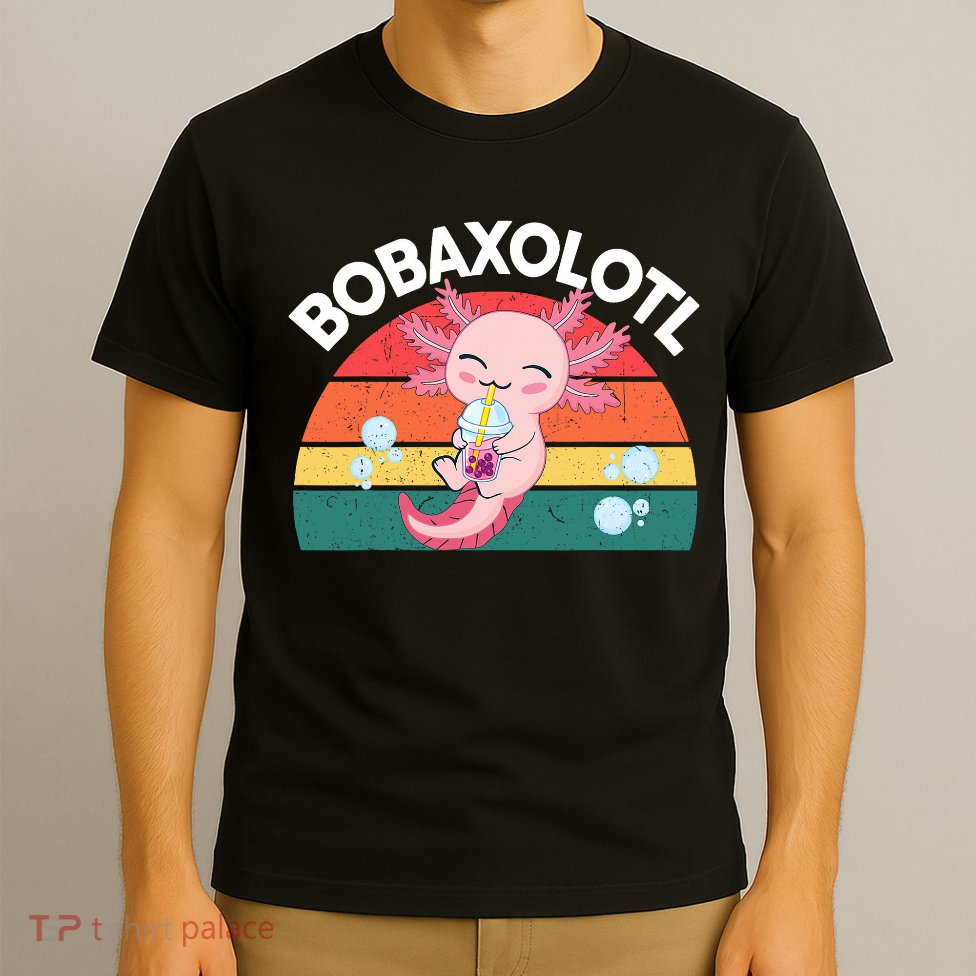 Kawaii Axolotl- Boba Tea Clothes Anime T-Shirt