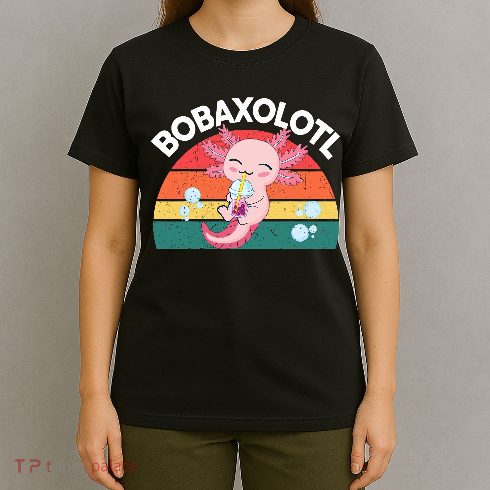 Kawaii Axolotl- Boba Tea Clothes Anime T-Shirt
