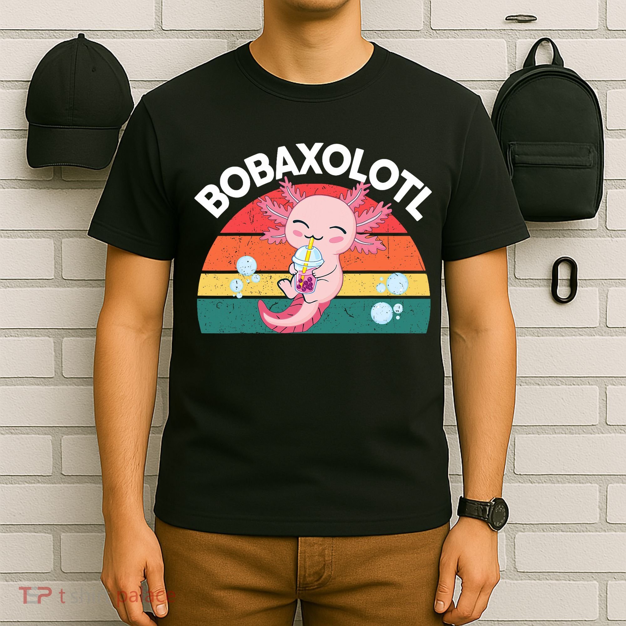 Kawaii Axolotl- Boba Tea Clothes Anime T-Shirt