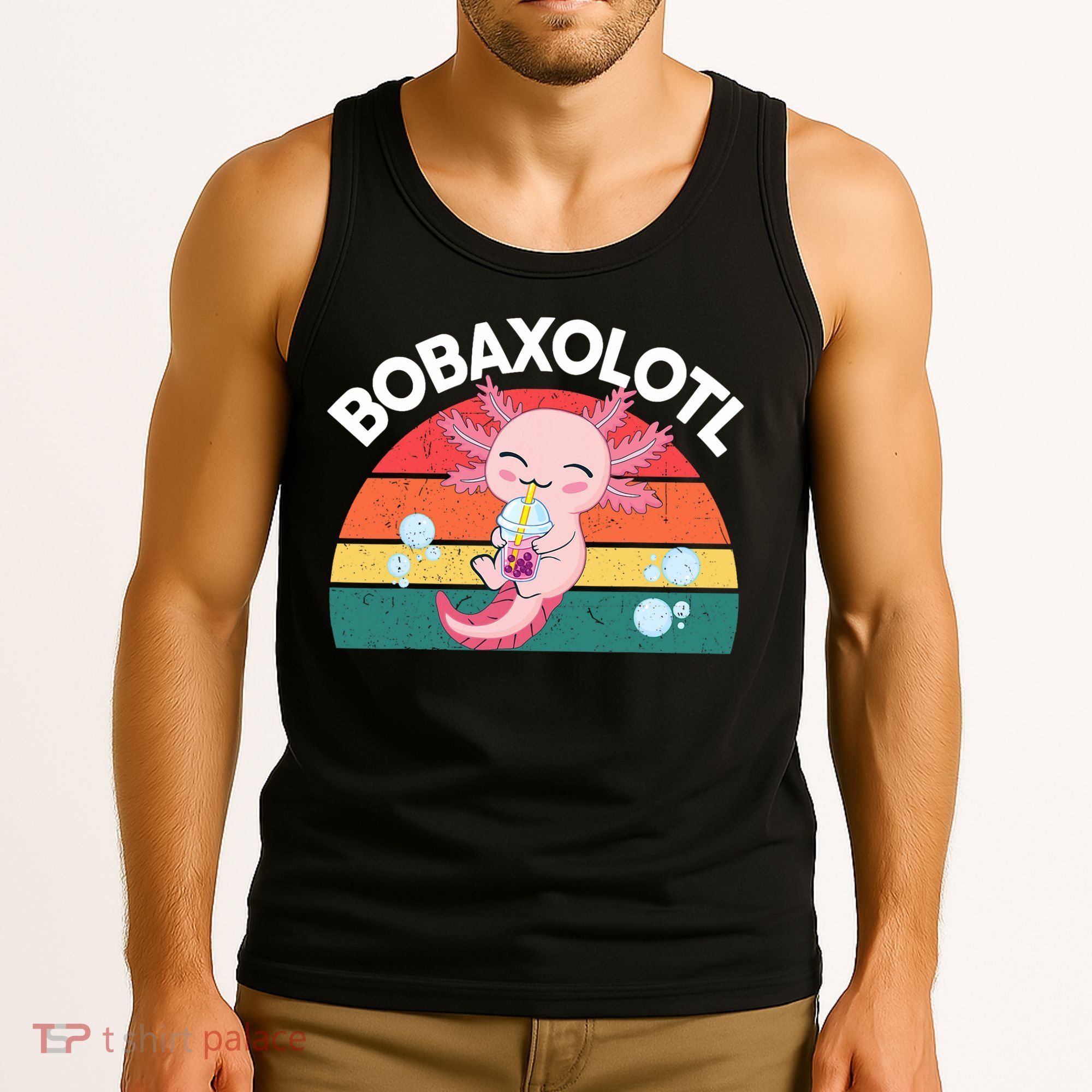 Kawaii Axolotl- Boba Tea Clothes Anime Tank Top