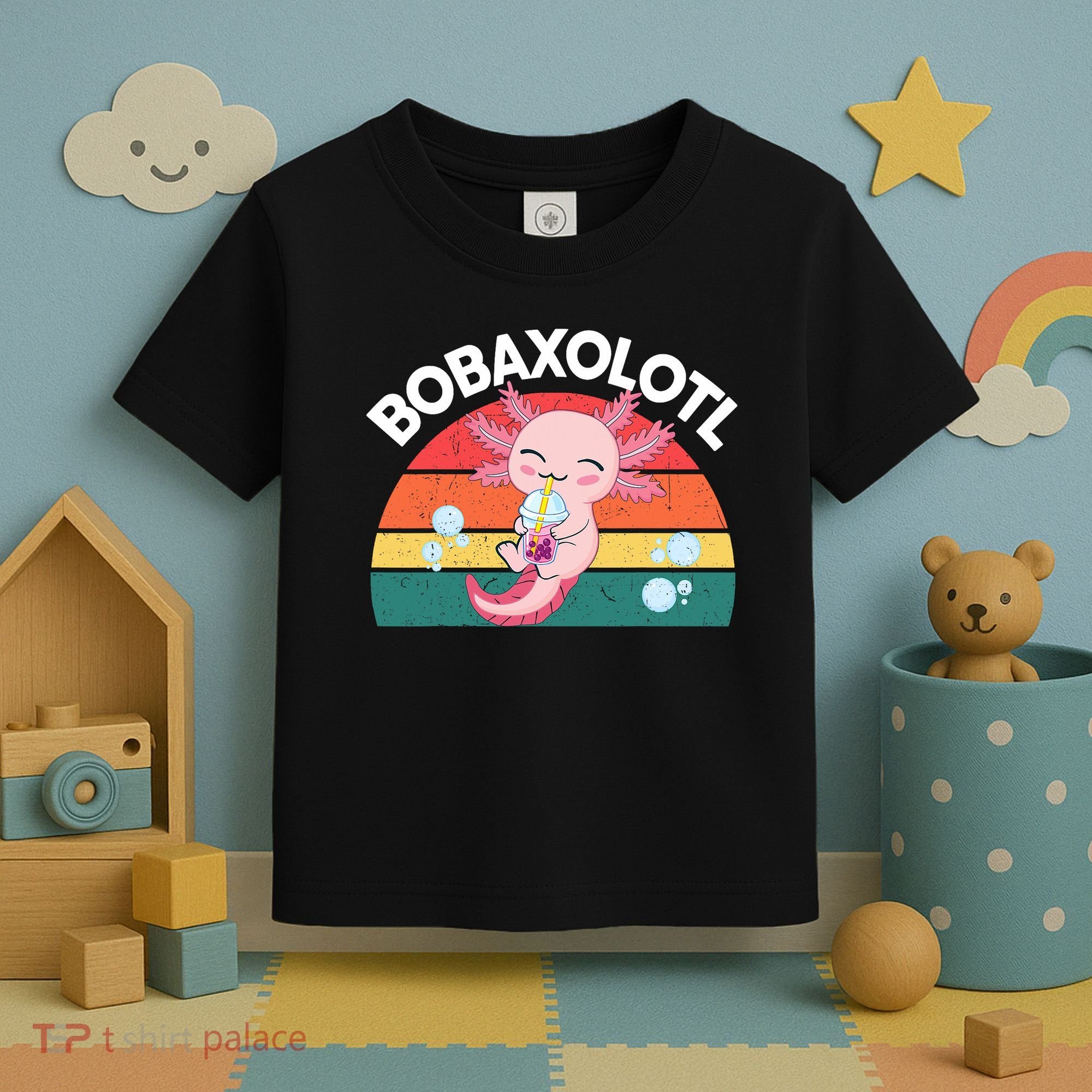 Kawaii Axolotl- Boba Tea Clothes Anime Toddler T-Shirt